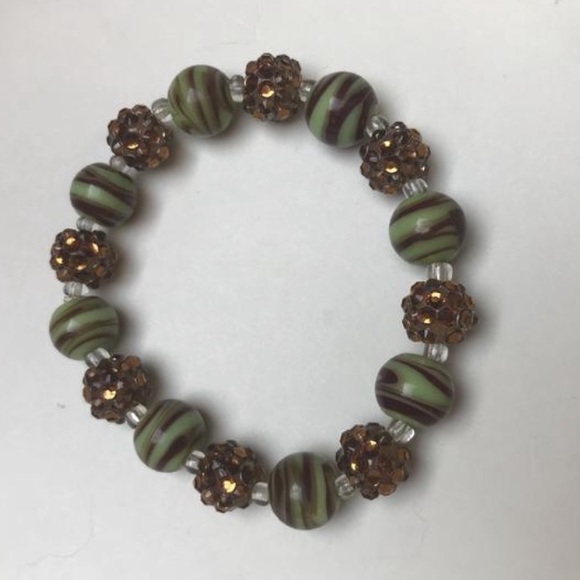 Women's Bracelet Beautiful Handmade, Large, Army - Picture 2 of 4